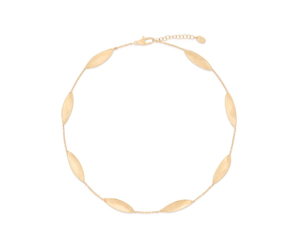 Lunaria Twist Station Necklace In 18Kt Yellow Gold 16.5"