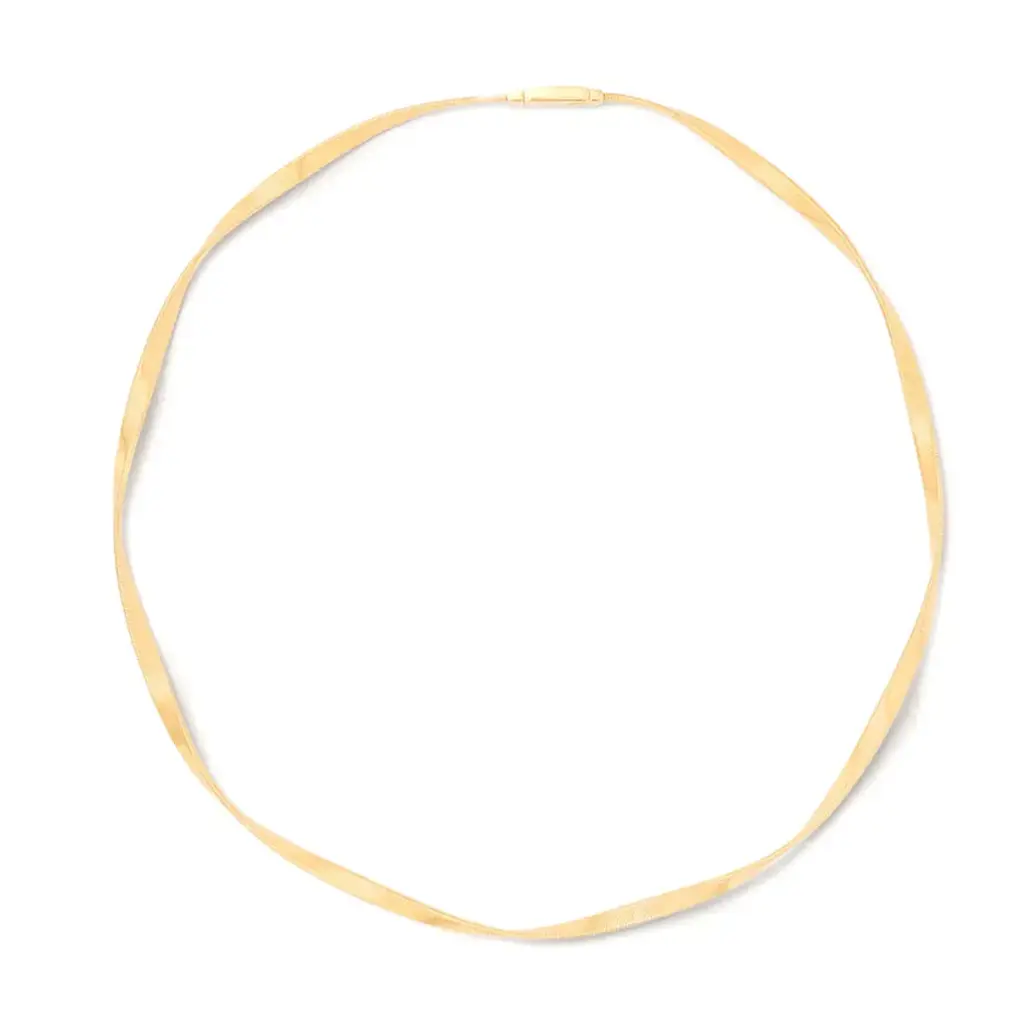 [CG750_Y_01] Marrakech Twisted Necklace 16.75" In 18Kt Yellow Gold