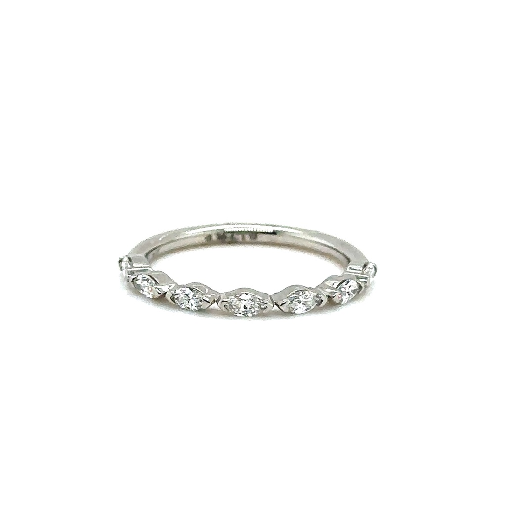 Half Eternity Band With (7) Marquise Diamonds Weighing 0.38cttw In Platinum