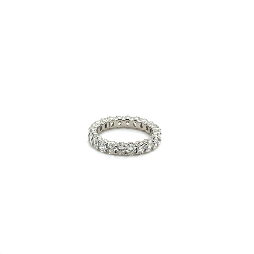 Eternity Band With (23) Oval Diamonds Weighing 3.06cttw In Platinum