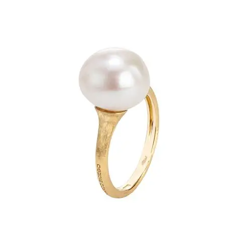 Africa Pearl Ring In 18Kt Yellow Gold Sz7.25
