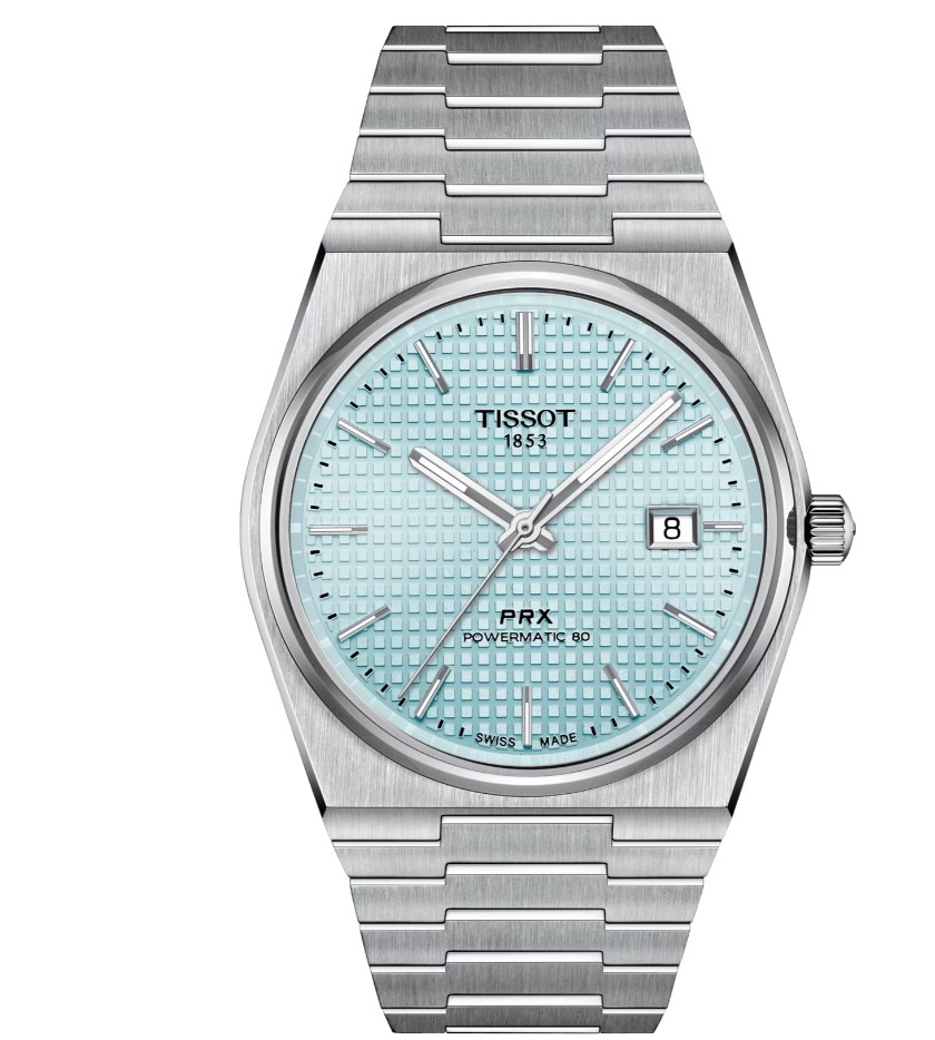 40mm PRX 80 Automatic Watch With An Ice Blue Dial And A Stainless Steel Strap 