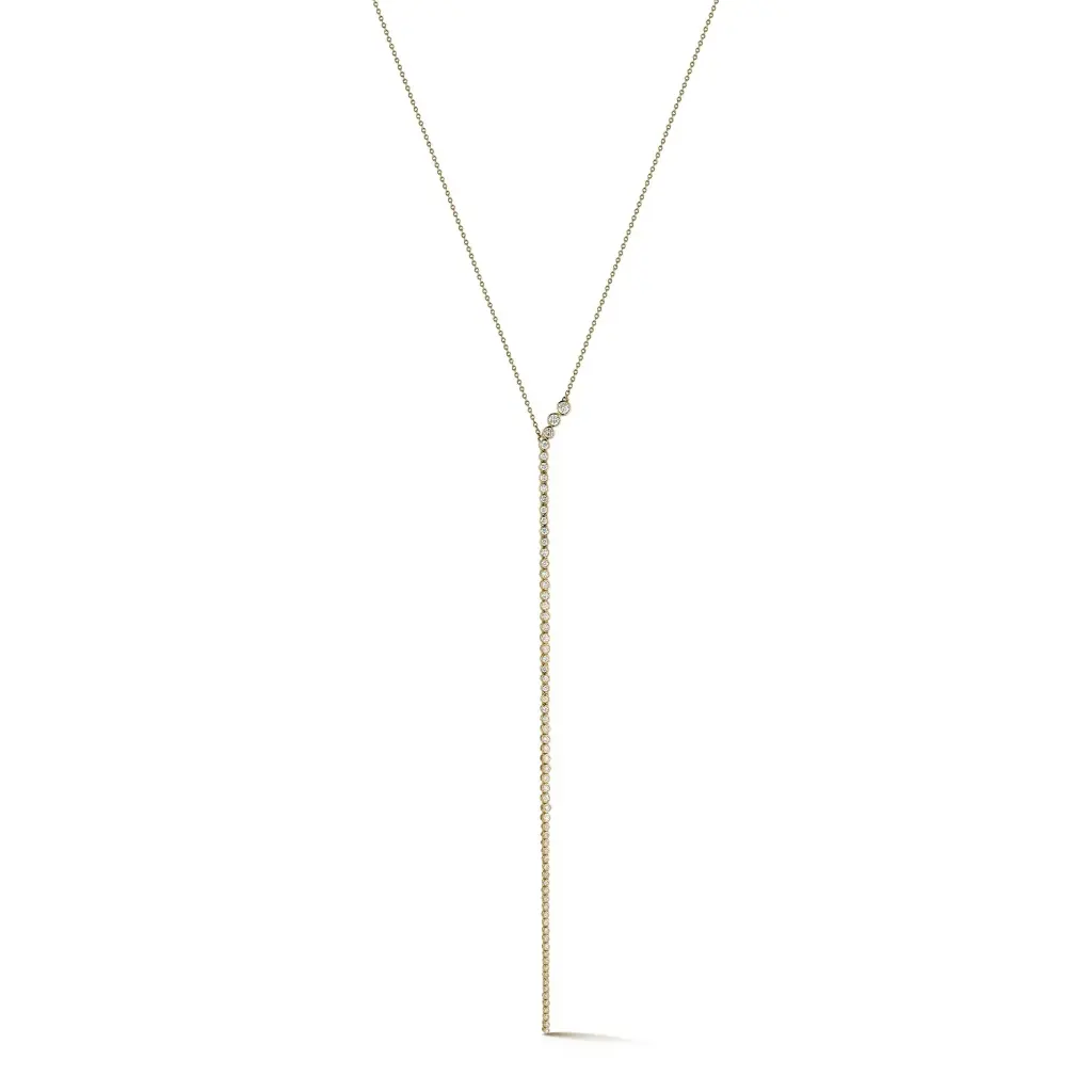 18Kt Yellow Gold Diamond Victoria Falls Necklace 1.60cttw