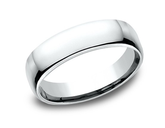 [EUCF155PT10] Platinum 5.5mm Euro Comfort Fit Band Sz10