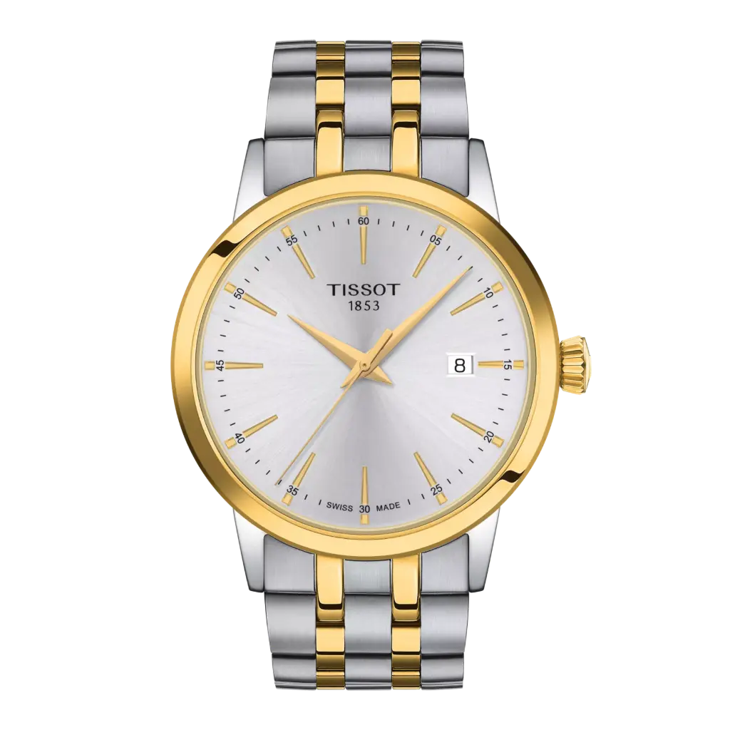 [T129.410.22.031.00] 42mm Classic Dream Quartz Movement Watch With A Silver Dial And Stainless Steel Strap