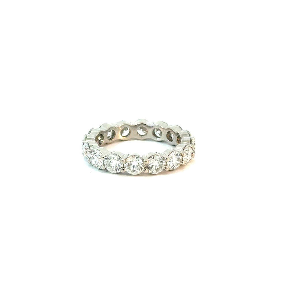[S15748] Platinum Eternity Band With (16) Round Diamonds Weighing 3.96cttw