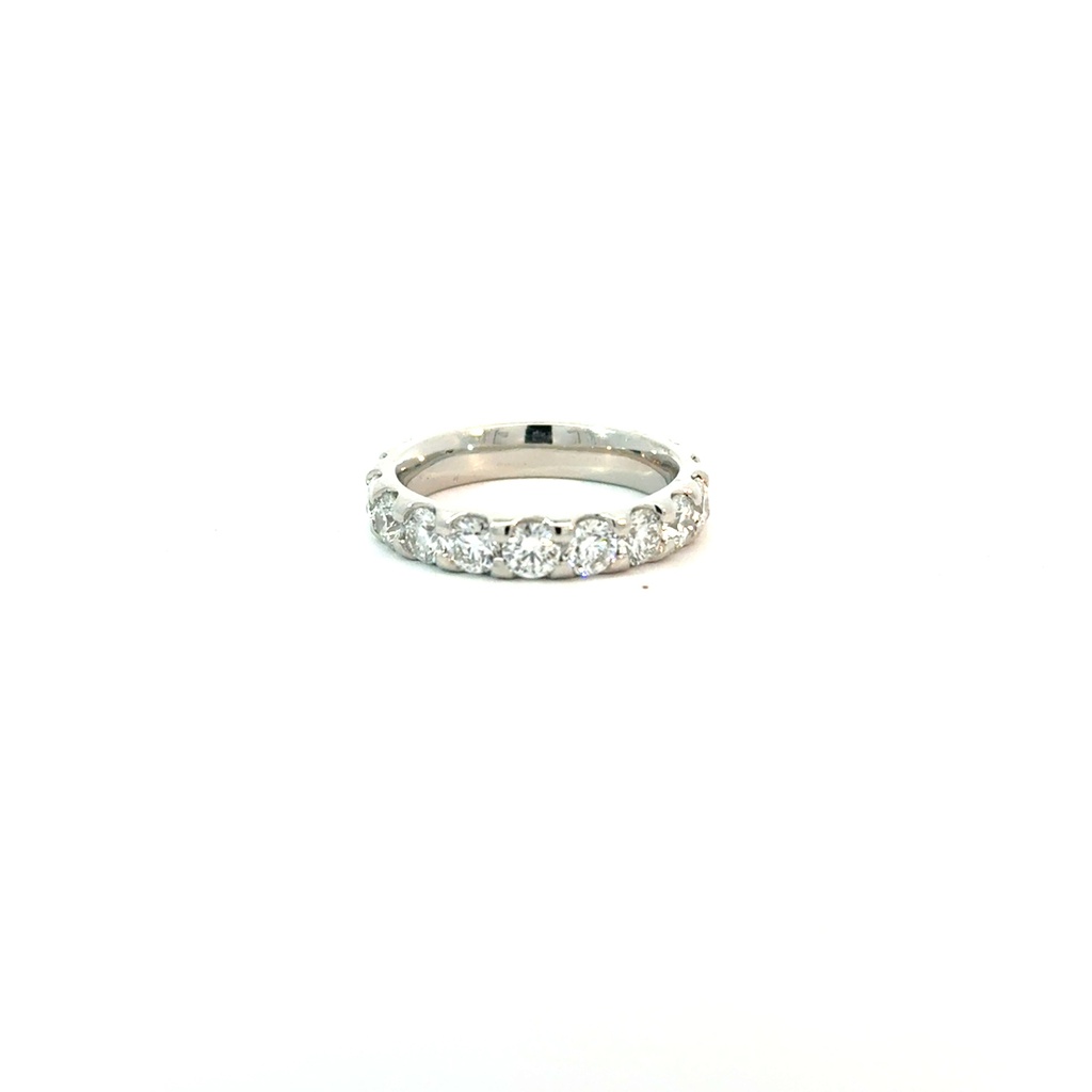 [S14996] Platinum Eternity Band With (18) Round Diamonds Weighing 3.36cttw