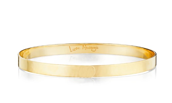 [B0125Y] 14Kt Yellow Gold "Love Always" 5mm Bracelet