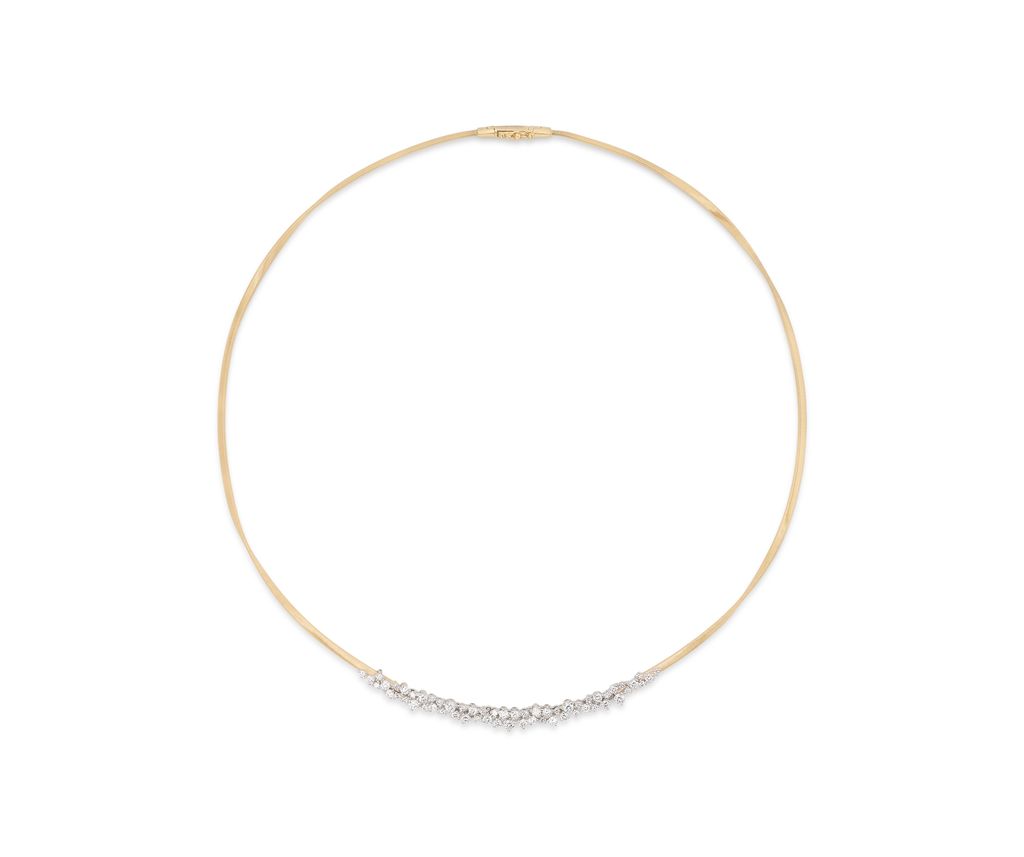 [CG851_B1_YW_M5] 18Kt Two Toned Marrakech Necklace With Round Diamonds Weighing 1.66cttw