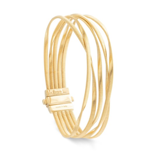 [BG852_Y_01] 18Kt Yellow Gold Marrakech Five Strand Bracelet 7"
