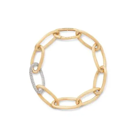 [BB2666_B2_YW_Q6] 18Kt Two Toned Jaipur Link Diamond Bracelet 0.77cttw