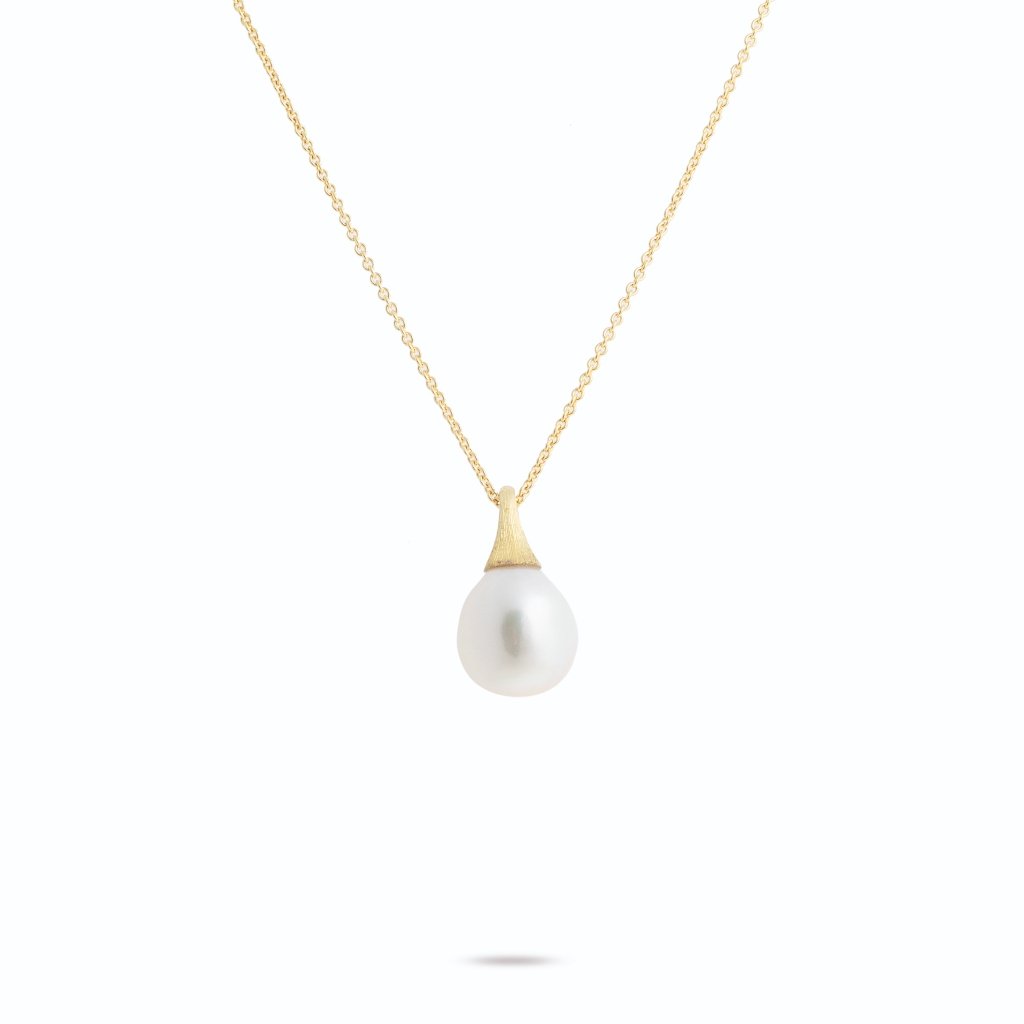 [CB2493_PL_Y_02] 14Kt Yellow Gold Africa Pearl Pendant Necklace