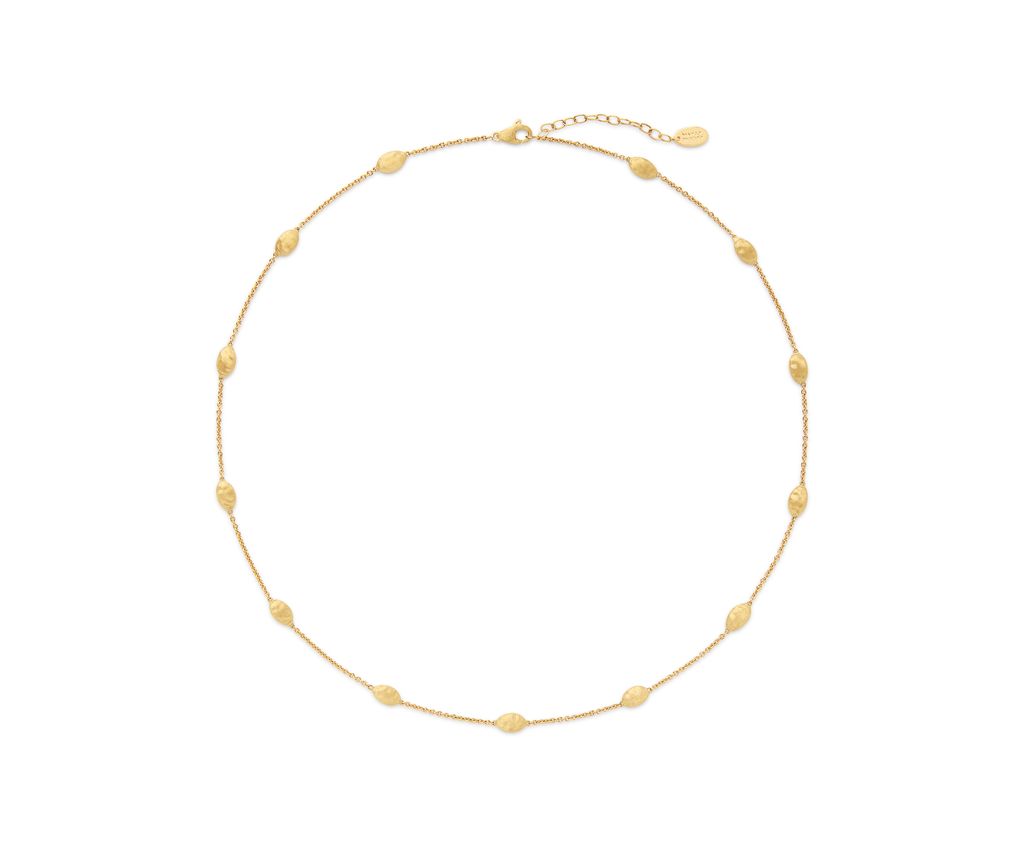 18Kt Yellow Gold Siviglia Small Bead Necklace 16.5"