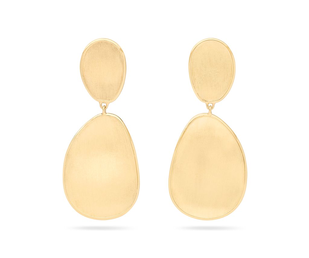 [OB1348_Y_02] 18Kt Yellow Gold Lunaria Double Drop Earrings