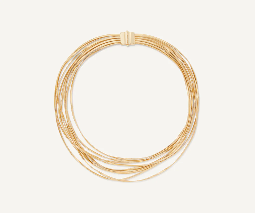 [CG853_Y_01] 18Kt Yellow Gold Marrakech Nine Strand Necklace 16.5"