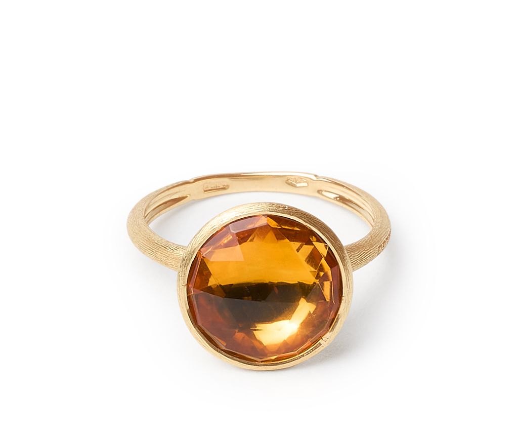 [AB586_QG01_Y_02] 18Kt Yellow Gold Jaipur Citrine Ring Sz7