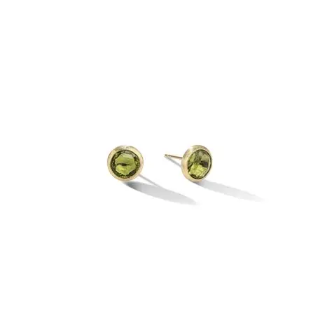 [OB957_PR01_Y_02] 18Kt Yellow Gold Jaipur Peridot Stud Earrings