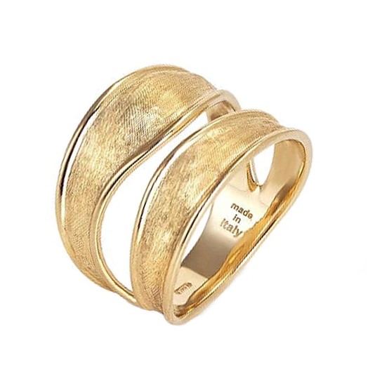 [AB625__Y_02] 18Kt Yellow Gold Lunaria Split Ring Sz7