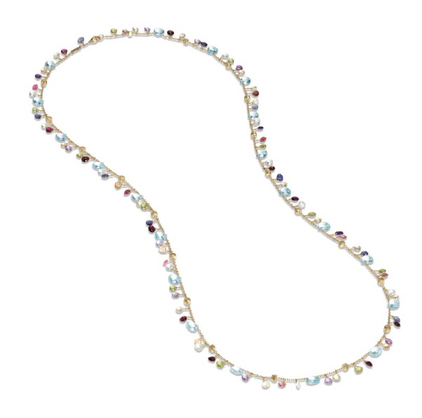 [CB2585_MIX01T_Y_02] 18Kt Yellow Gold Paradise Mixed Gemstone Necklace 36"