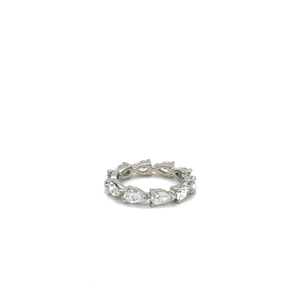 [B0.25PSETEW-PT-1] Platinum Eternity Band With (10) Pear Shaped Diamonds Weighing 2.44cttw