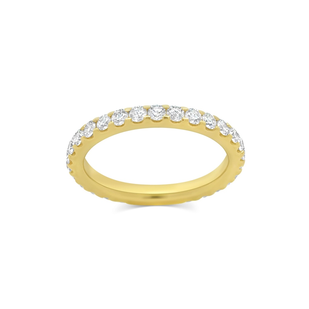 18Kt Yellow Gold Eternity Band With (30) Round Diamonds Weighing 1.00cttw