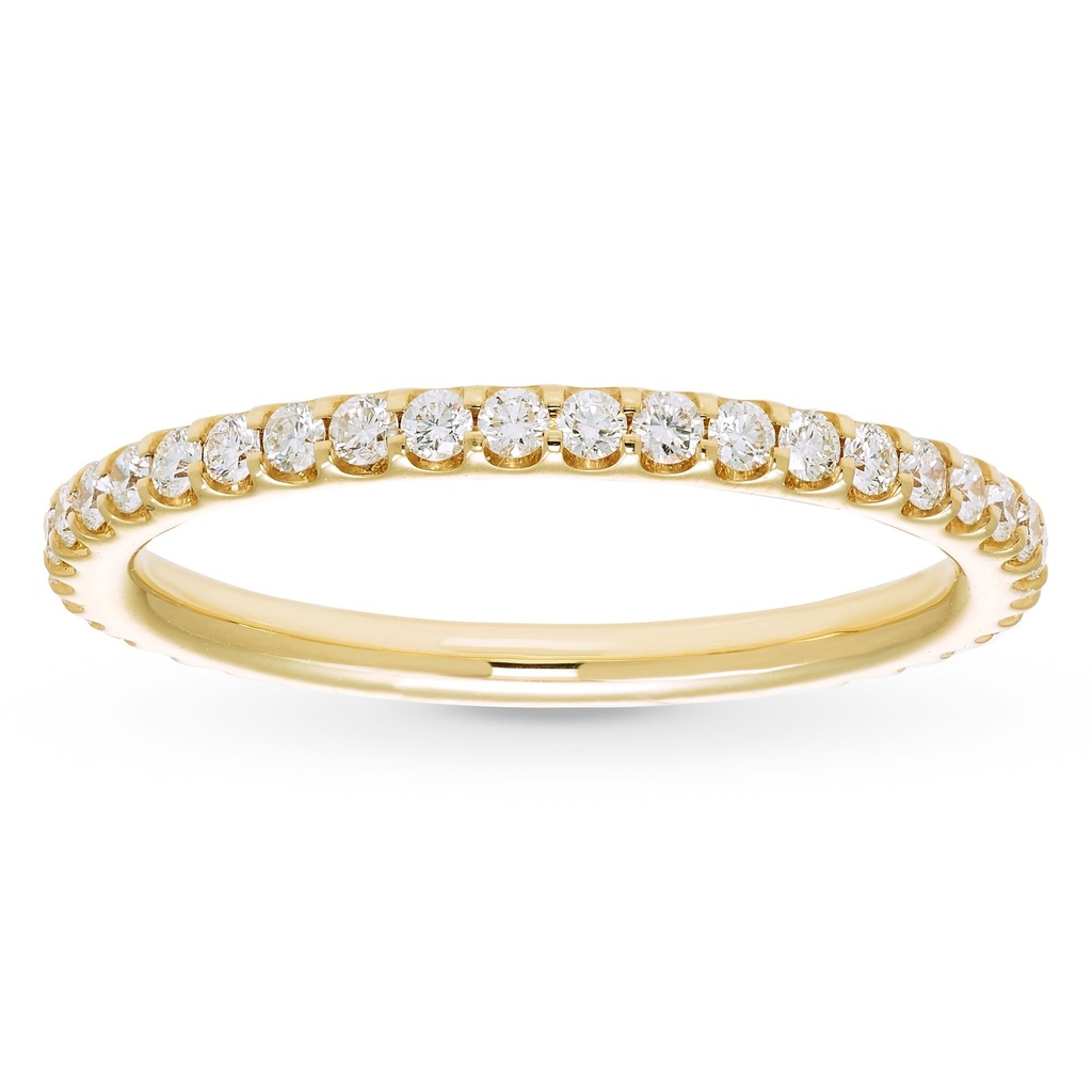 18Kt Yellow Gold Eternity Band With (40) Round Diamonds Weighing 0.50cttw