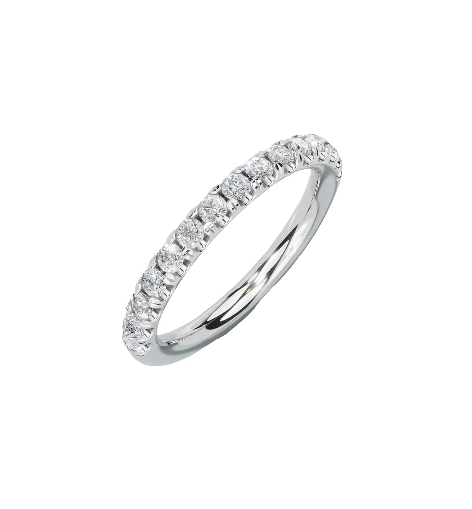 [R01305] 18Kt White Gold Eternity Band With (22) Round Diamond Weighing 2.00cttw