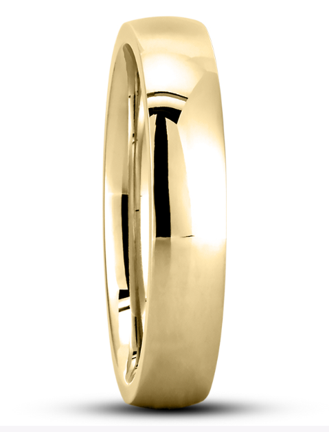 14Kt Yellow Gold 4mm Men's Band Sz8.75