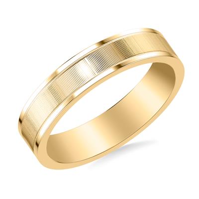 14Kt Yellow Gold 5mm Engraved Band Sz10