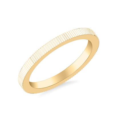 14Kt Yellow Gold 2mm Fluted Band Sz6.5