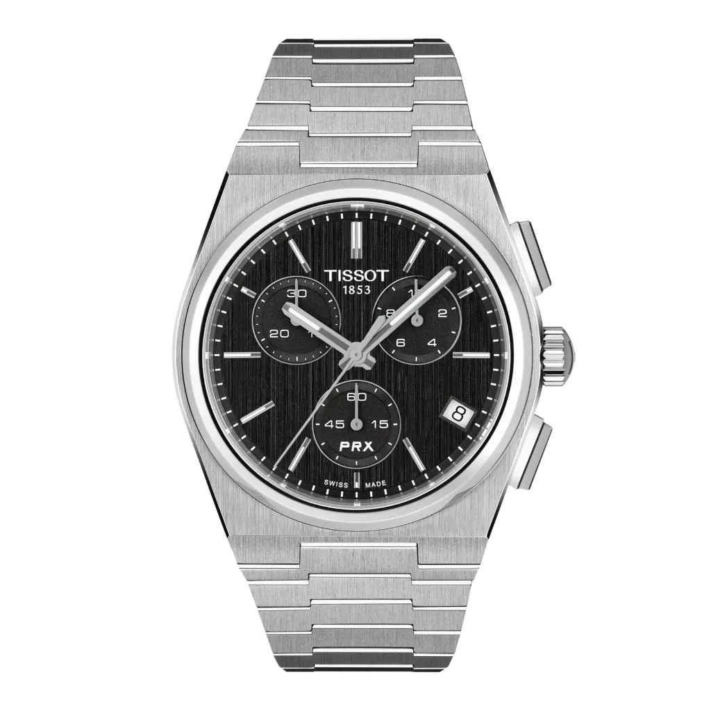 41mm PRX Black Dial Quartz Watch With A Stainless Steel Band