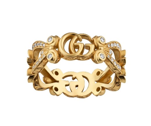 [YBC629828001013] Diamond Floral GG Ring 0.36cttw