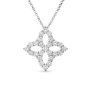 [8882350AW18X] Diamond Princess Flower Necklace 1.23cttw