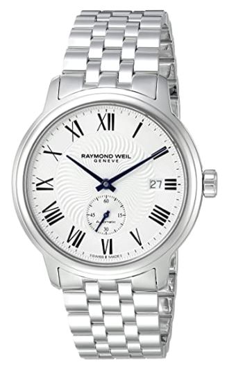 40mm Maestro White Dial Watch and Stainless Steel Strap