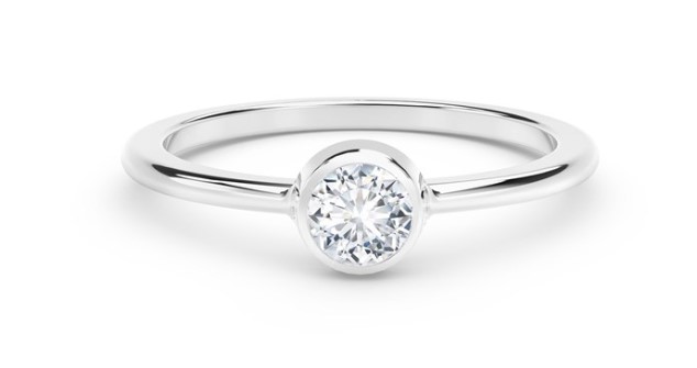 De Beers Diamond Bezel Stackable Ring 0.23cttw FM5777676