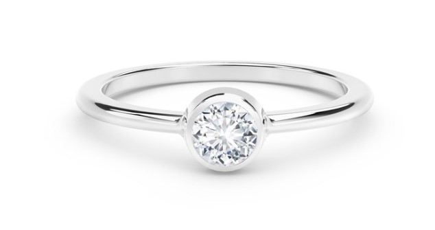 De Beers Diamond Bezel Stackable Ring 0.23cttw FM5777676