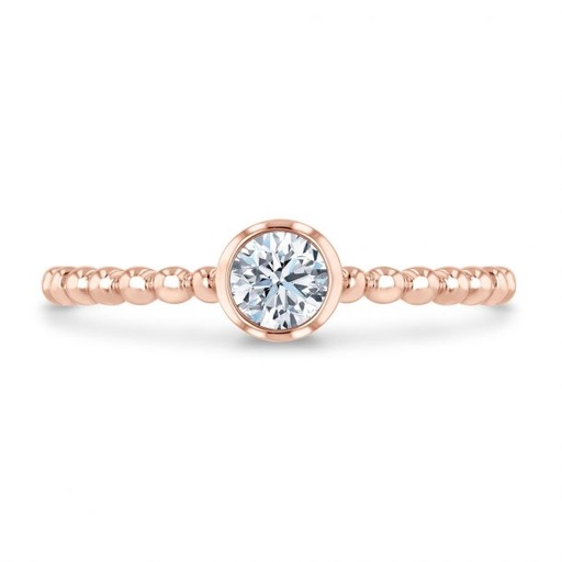 [FMT3020P, 15:2] De Beers Forevermark Diamond Bezel Beaded Stackable Ring 0.14cttw FM9257562