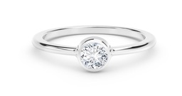 [NKFMT3010.25-W] De Beers Diamond Bezel Stackable Ring 0.23cttw FM5777676