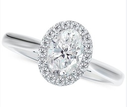 [ER-1081-BO-100-D3-0650] De Beers Forevermark Black Label Oval Diamond Engagement Ring 1.21cttw FM62631768