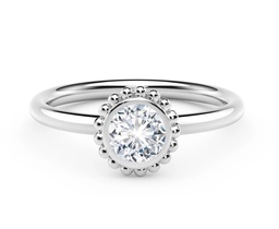 [FR-1306-RD-030-DC-W-0650] De Beers Forevermark Diamond Beaded Bezel Stackable Ring 0.30cttw FM51337867