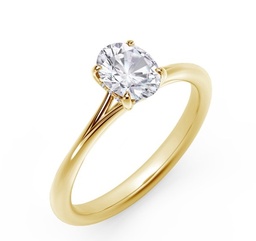 [ER-1083-OV-100-D3-Y-0650] De Beers Forevermark Diamond Icon Solitaire Engagement Ring 1.07cttw