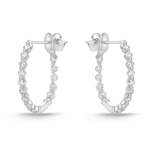 [CHHO4554248W72000] Diamond Hoop Earrings 1.58cttw