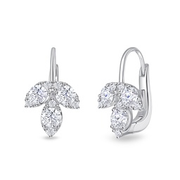 [FEBF10100008W72000] Diamond Petal Earrings 1.24cttw