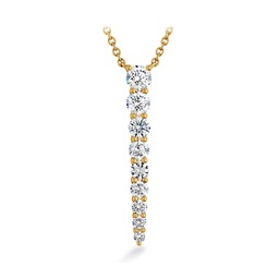 [FNUB25418008Y72000] Diamond 9 Stone Drop Necklace 0.82cttw