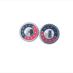 [SC901] Sterling Silver Black And Red Insert Cufflinks