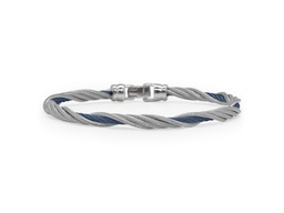 [04-96-1402-00] Navy And Grey Nautical Cable Twisted Bracelet