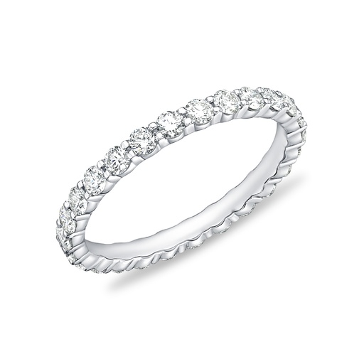 [ERPT1326500PT72000] Platinum Petite Prong Eternity Band With Round Diamonds Weighing 1.04cttw