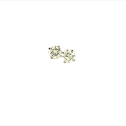 [AF22T3] 14Kt White Gold Diamond Stud Earrings 2.13cttw