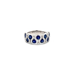 [R6234-S] White Gold Sapphire And Diamond Ring 2.01cttw