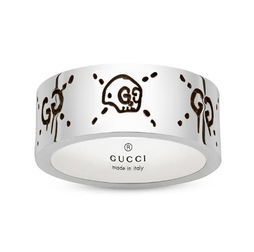 [YBC455318001012] Sterling Silver Gucci Ghost Ring